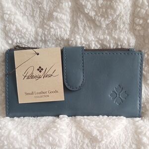 Patricia Nash Slate Blue Leather Wallet